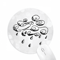 Облачно дъждовно ръчно рисувана шарка мишка подложка удобна игра офис мат