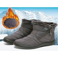 Страховит сняг глезена ботуши дамски Плюш облицовани Дамски зимни топли водоустойчиви плоски обувки