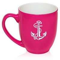 Оз гореща розова голяма Бистро чаша керамично кафе чай стъклена чаша котва с въже