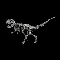 Поп арт мъжка дума Арт суитчър с качулка-динозавър т-ре скелет