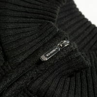 Мъжки w8nter палто мъжки зимен памучен памучен сако стойка яка плетено сплитане пуловер