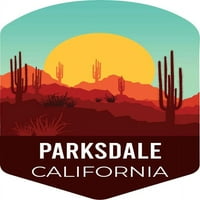 и Р внос Парксдейл Калифорния сувенир винил стикер Кактус пустинен дизайн