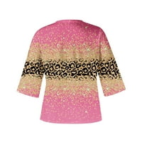 Дължина ръкави блузи за жени ежедневно лято O-обед на солидни цветове сладки върхове, женски върхове облечени ежедневно падане на свободно годни пуловер