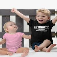 Сигурност на Big Brother за малка сестра - TSTARS KIDS Тениска - Най -добър подарък за Big Brother - Перфектен за обявяване на бременност и бебешки душ - Графичен тройник, показващ се сестри - 4t Black