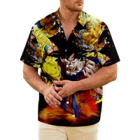 Аниме дракон топка 3д отпечатани ризи, моден Празникарнивални хавайски ризи за деца и мъже