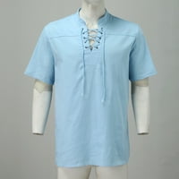 Поло ризи за мъжка винтидж тениска с винтидж дантета с къс ръкав готическа тениска