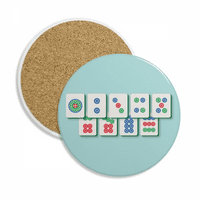 Mahjong Приятен флъш цифров пакет Coaster Cup Cup Tabletop Protection Abutbent Stone